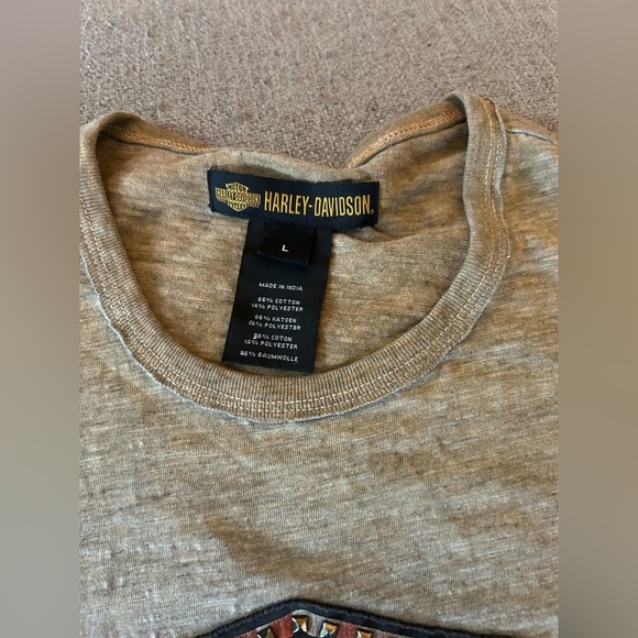 Harley-Davidson Beige Short Sleeve Tee - Picture 2 of 5